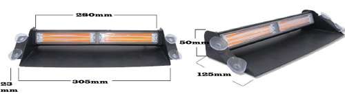 Vehicle Windscreen Amber Orange Yellow COB LED Flash Strobe Dash Light Bar. Collections Allowed.