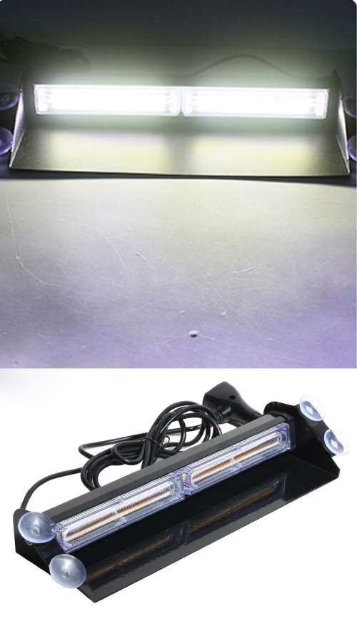 COB LED Windscreen Emergency Vehicle Flash Warning Dash Light. Collections allowed.