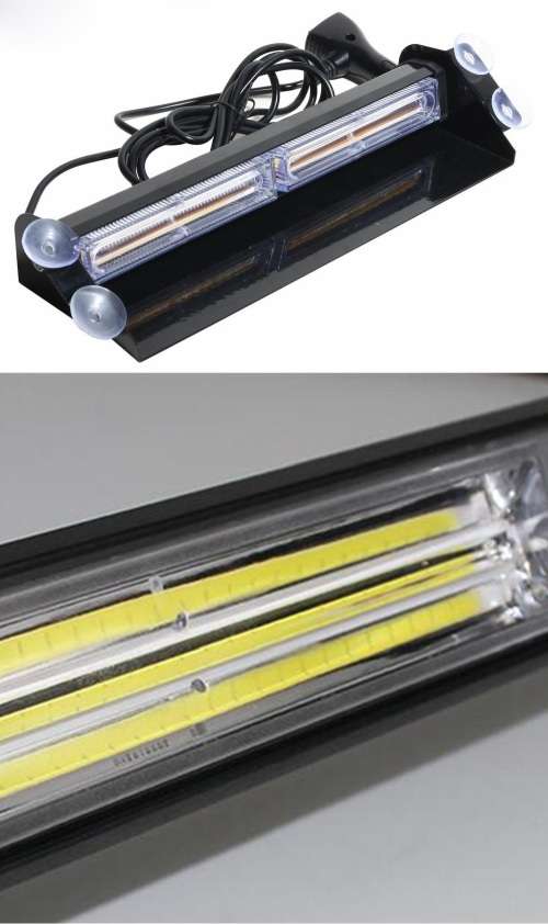 COB LED Windscreen Emergency Vehicle Flash Warning Dash Light. Collections allowed.