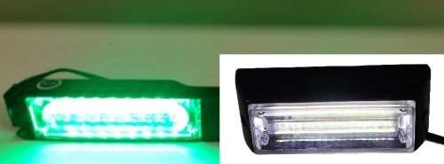 Green COB LED Emergency Hazard Warning Flash Cluster Strobe Lights 12V. Collections allowed.