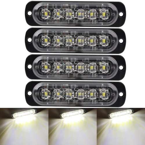 White LED Emergency Warning Flash Cluster Strobe Grille Lights 12V/24V. Collections allowed.