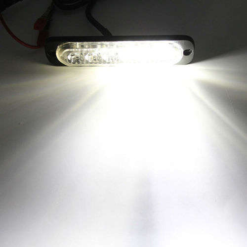 White LED Emergency Warning Flash Cluster Strobe Grille Lights 12V/24V. Collections allowed.