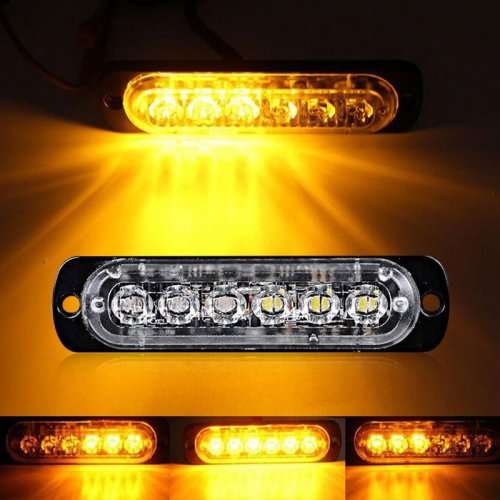LED Emergency Hazard Warning AMBER Flash Cluster Strobe Lights. Collections allowed.