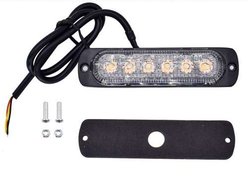LED Flash Strobe Red Grille Bumper Cluster Vehicle Side Marker Lights 12V/24V. Collections Allowed.