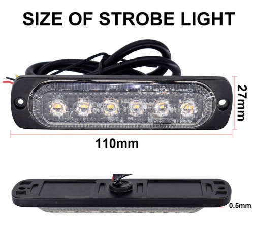 LED Flash Strobe Red Grille Bumper Cluster Vehicle Side Marker Lights 12V/24V. Collections Allowed.