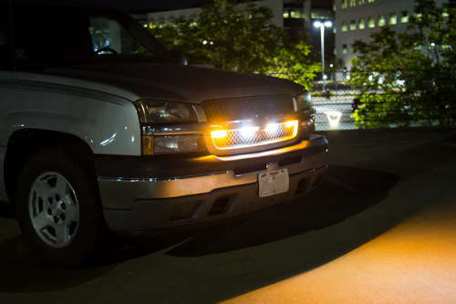 LED Emergency Hazard Warning AMBER Flash Cluster Strobe Lights. Collections allowed.