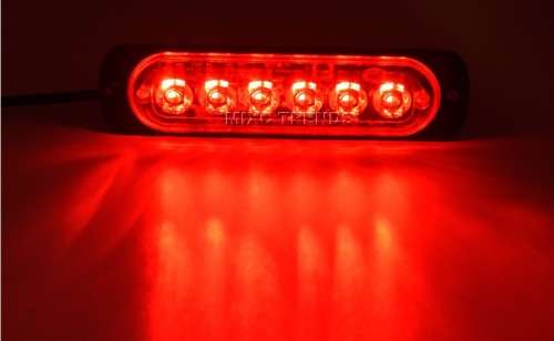 LED Flash Strobe Red Grille Bumper Cluster Vehicle Side Marker Lights 12V/24V. Collections Allowed.