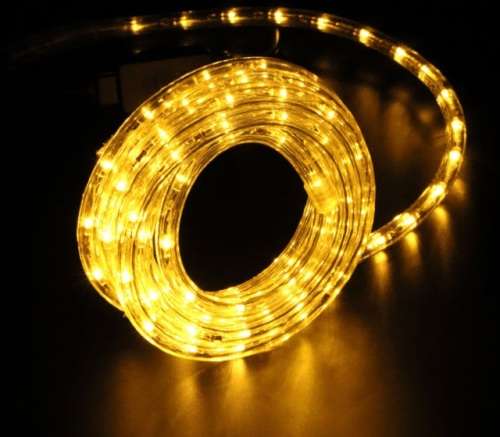 LED Strip / Rope Light: 20m Warm White 220V Complete With Connector Plug. Collections are allowed.