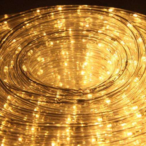 LED Strip / Rope Light: 20m Warm White 220V Complete With Connector Plug. Collections are allowed.