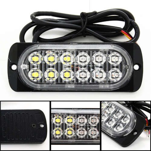 White LED Emergency Hazard Warning Flash Cluster Strobe Grille Lights 12V/24V. Collections allowed.