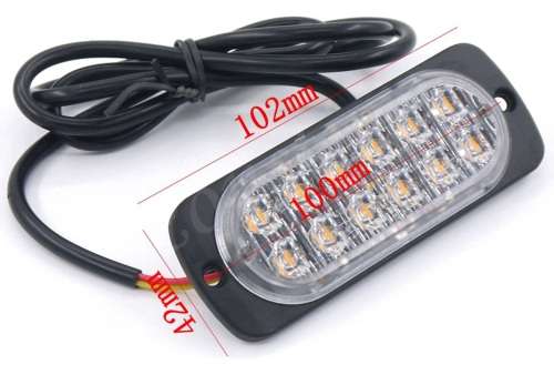 Red LED Strobe Flash Bumper Cluster Grille Side Marker Vehicle Lights 12V/24V. Collections Allowed.