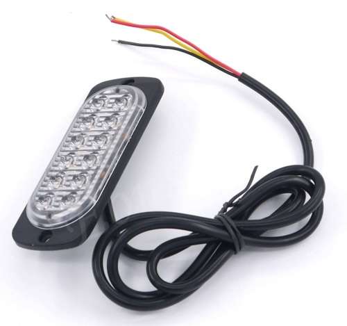 Red LED Strobe Flash Bumper Cluster Grille Side Marker Vehicle Lights 12V/24V. Collections Allowed.