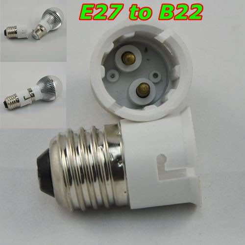 E27 Male To B22 Female Light Bulb Socket Converters, Adapters (Adaptors). Collections Are Allowed.