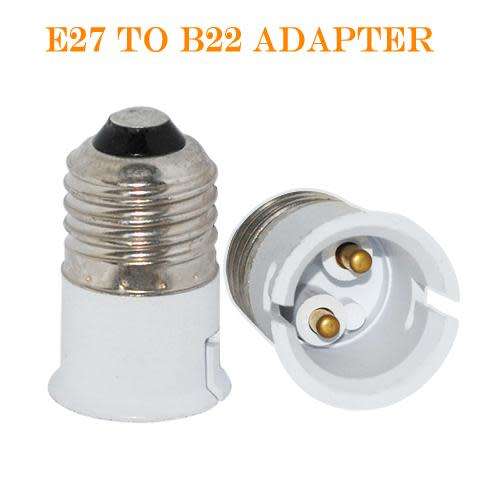 E27 Male To B22 Female Light Bulb Socket Converters, Adapters (Adaptors). Collections Are Allowed.