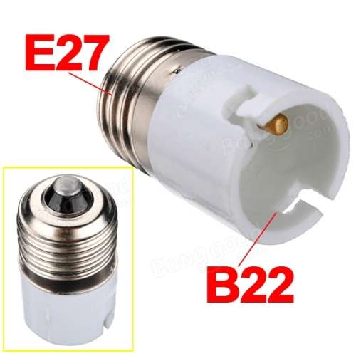 E27 Male To B22 Female Light Bulb Socket Converters, Adapters (Adaptors). Collections Are Allowed.