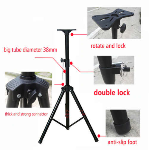 Heavy Duty TriPod Speaker Stand: Telescoping Adjustable In Black Colour. Collections allowed