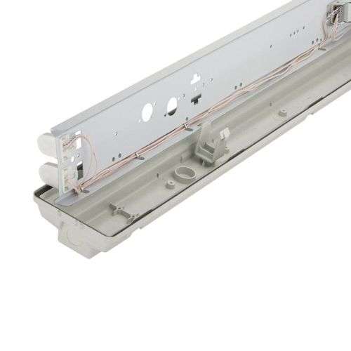 LED Fluorescent Tube Fittings: Weatherproof T8 Double Closed Channel 4ft 1200mm. Collections allowed