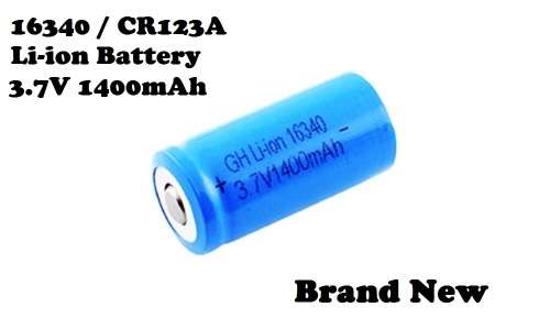 16340 CR123A Rechargeable 3.7V 1400mAh Batteries. Brand New. Collections are allowed.