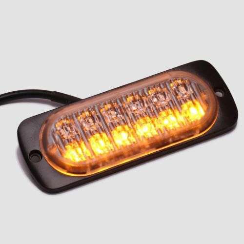 Orange Amber Yellow 12LED Beads Strobe Flash Grille Cluster Lights 12V/24V. Collections Are Allowed.
