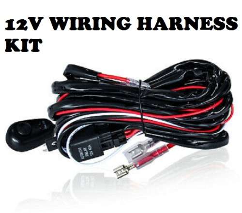 Wiring Harness Kit for LED Lights with Fuse, Relay On/Off Switch. Collections are allowed.