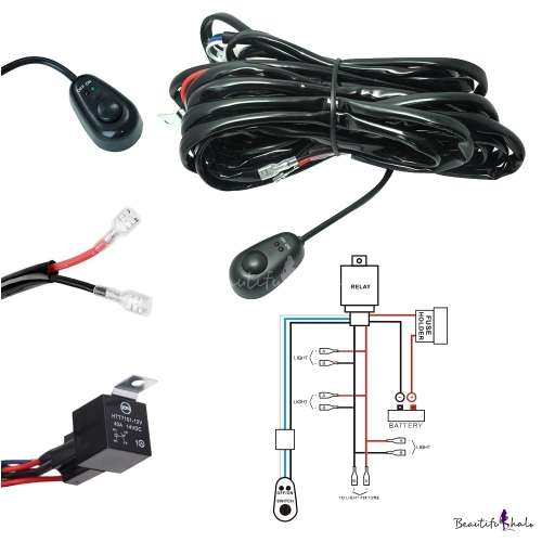 Wiring Harness Kit for LED Lights with Fuse, Relay On/Off Switch. Collections are allowed.