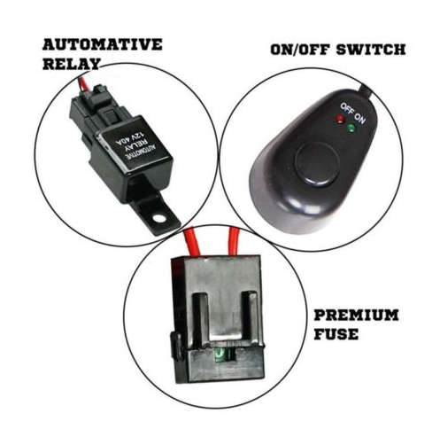 Wire Harness Kit With Double Leads, Relay, Fuse, On/Off Switch. Wiring Harness. Collections Allowed.
