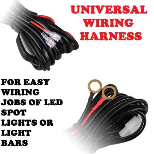 Wire Harness Kit With Double Leads, Relay, Fuse, On/Off Switch. Wiring Harness. Collections Allowed.