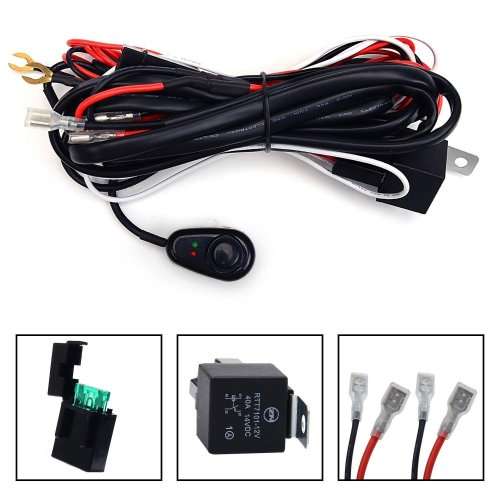 Wire Harness Kit With Double Leads, Relay, Fuse, On/Off Switch. Wiring Harness. Collections Allowed.