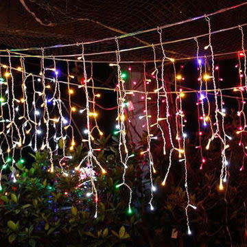 LED Decorative Fairy Curtain Lights Waterproof 220V AC in RGB. Collections are allowed.