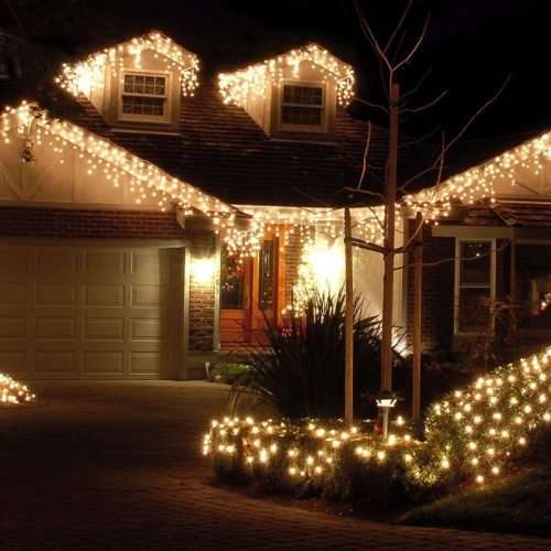 LED Decorative Fairy Curtain Lights Waterproof 220V AC in Warm White. Collections are allowed.