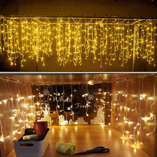 LED Decorative Fairy Curtain Lights Waterproof 220V AC in Warm White. Collections are allowed.