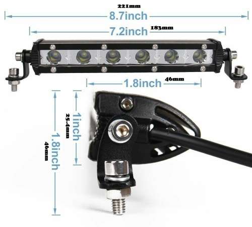 LED Light Bar 23cm Ultra Slim Design 9~60V DC 18W. Collections allowed.