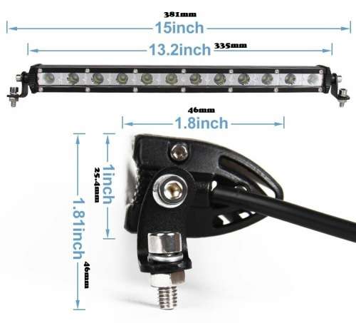 LED Light Bar 33cm Ultra Slim Design 9~60V DC 36W. Collections allowed.