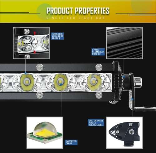 LED Light Bar 49cm Ultra Slim Design 9~60V DC 54W. Collections allowed.