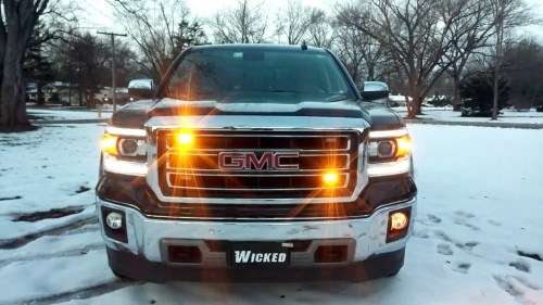 LED AMBER Flash Cluster Strobe Emergency Hazard Warning Grille Lights 12V/24V. Collections Allowed.