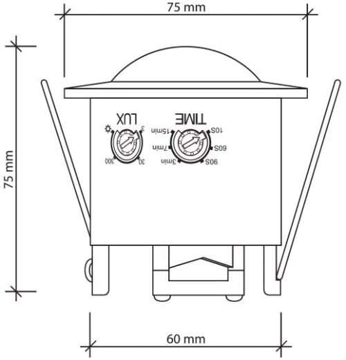 360° Mini Recessed PIR Motion Sensor Detector Switch. Flush Mount AC220~240V. Collections Allowed.