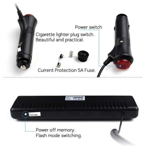 LED Windscreen Vehicle Strobe Dashboard Light Long 9LED Version. Collections are allowed.