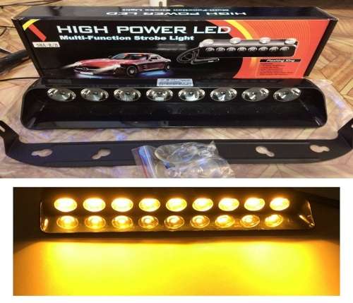 Very Long Type Amber Orange LED Vehicle Windscreen Flash Strobe Dash Light Bar. Collections Allowed.
