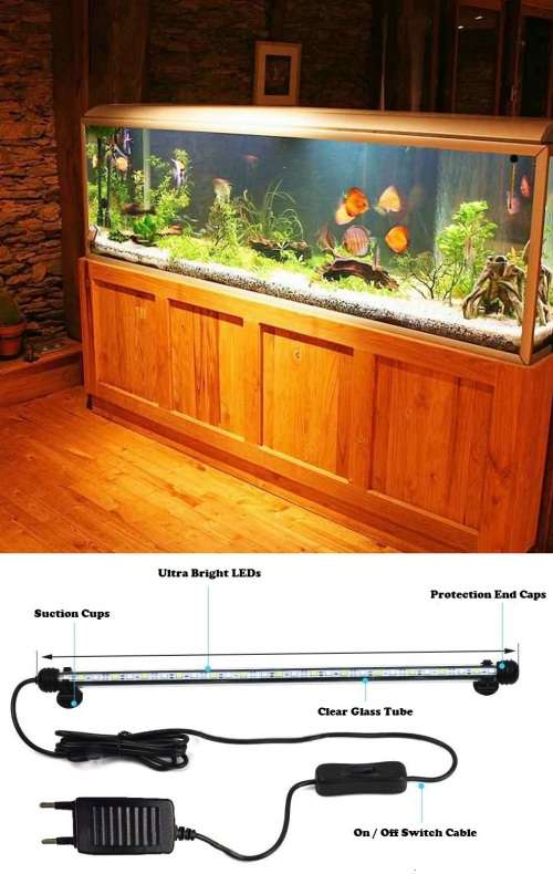 LED Submersible Tube Lamp for Aquariums, Fish Tanks, Water Features 220V 750mm. Collections Allowed.