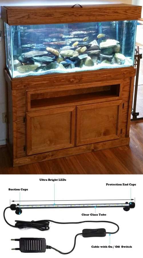 LED Submersible Tube Lamp for Aquariums, Fish Tanks, Water Features 220V 750mm. Collections Allowed.