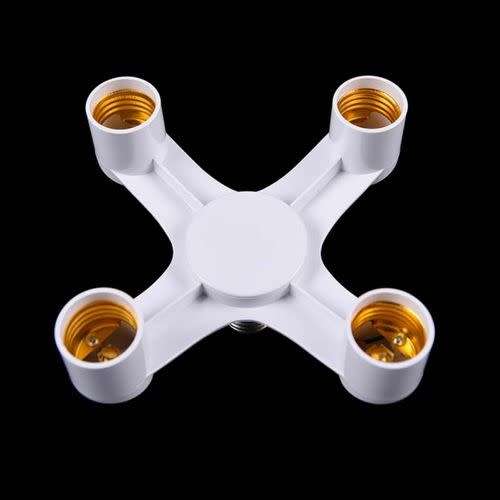 E27 to 4x E27 Light Bulb Socket Splitter, Adapter, Converter, Lamp Holder. Collections are allowed.
