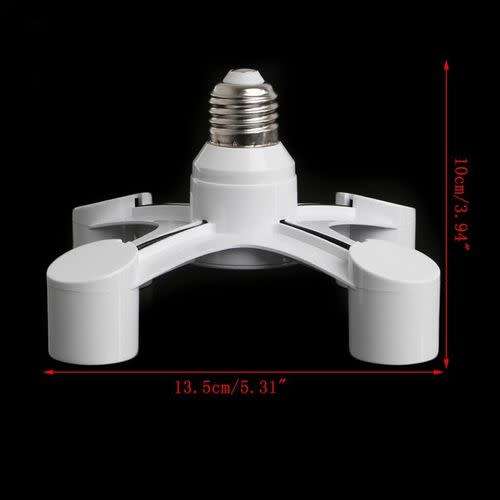 E27 to 4x E27 Light Bulb Socket Splitter, Adapter, Converter, Lamp Holder. Collections are allowed.