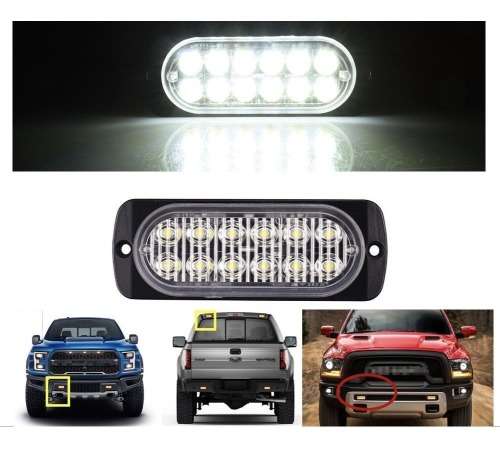 White LED Flash Cluster Strobe Grille Lights 12V/24V. Collections allowed.