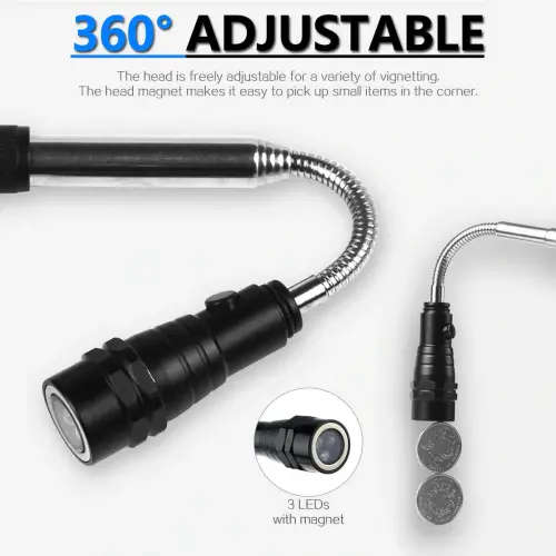 Flexi Torch 3-LED Telescopic Flexible Bendable Magnetic Pick-Up Tool Flashlight. Collections Allowed