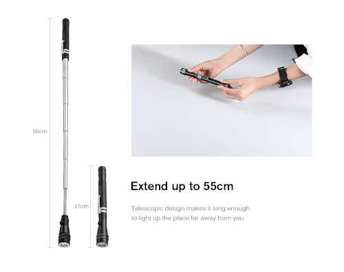 Flexi Torch 3-LED Telescopic Flexible Bendable Magnetic Pick-Up Tool Flashlight. Collections Allowed