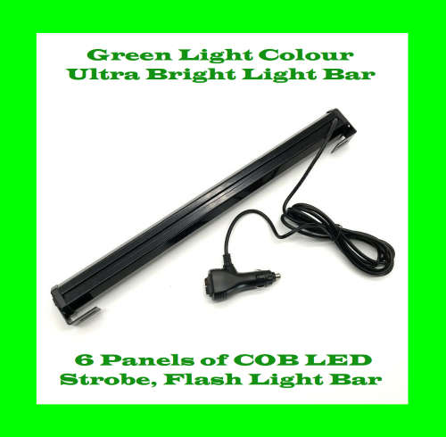 GREEN Vehicle Flash Warning LED Emergency Strobe Light Bar. Collections allowed.