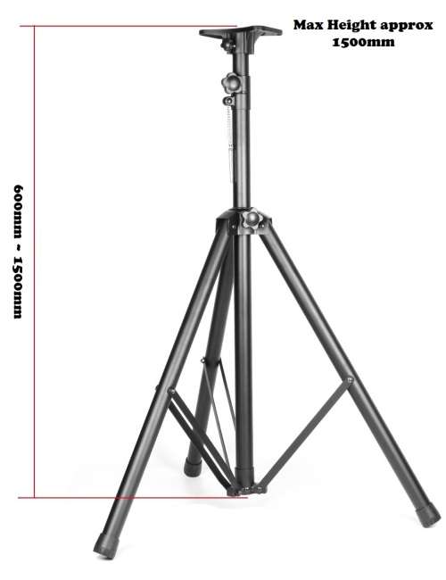 Heavy Duty TriPod Speaker Stand: Telescoping Adjustable In Black Colour. Collections allowed