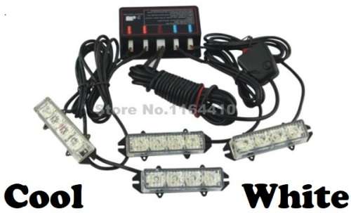 Cool White LED Flash Cluster Strobe Grille Lights 16LEDs (4x4pces). Collections allowed.