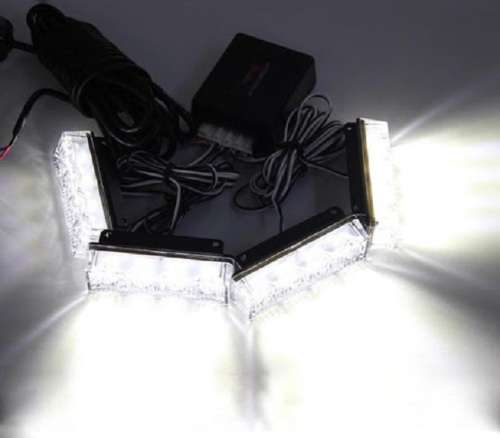 Cool White LED Flash Cluster Strobe Grille Lights 16LEDs (4x4pces). Collections allowed.