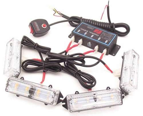 Cool White LED Flash Cluster Strobe Grille Lights 16LEDs (4x4pces). Collections allowed.